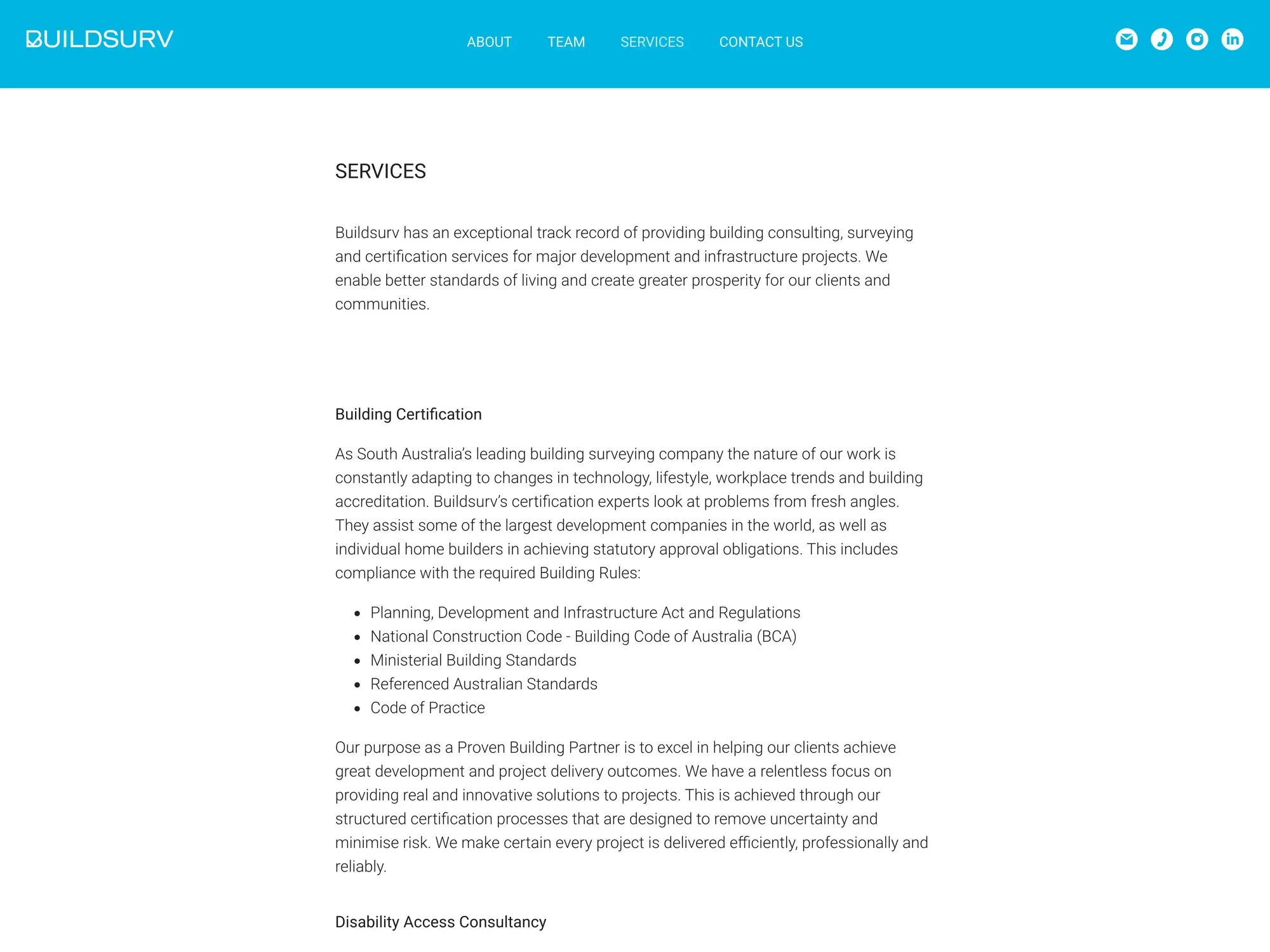 Another page from the BuildSurv site