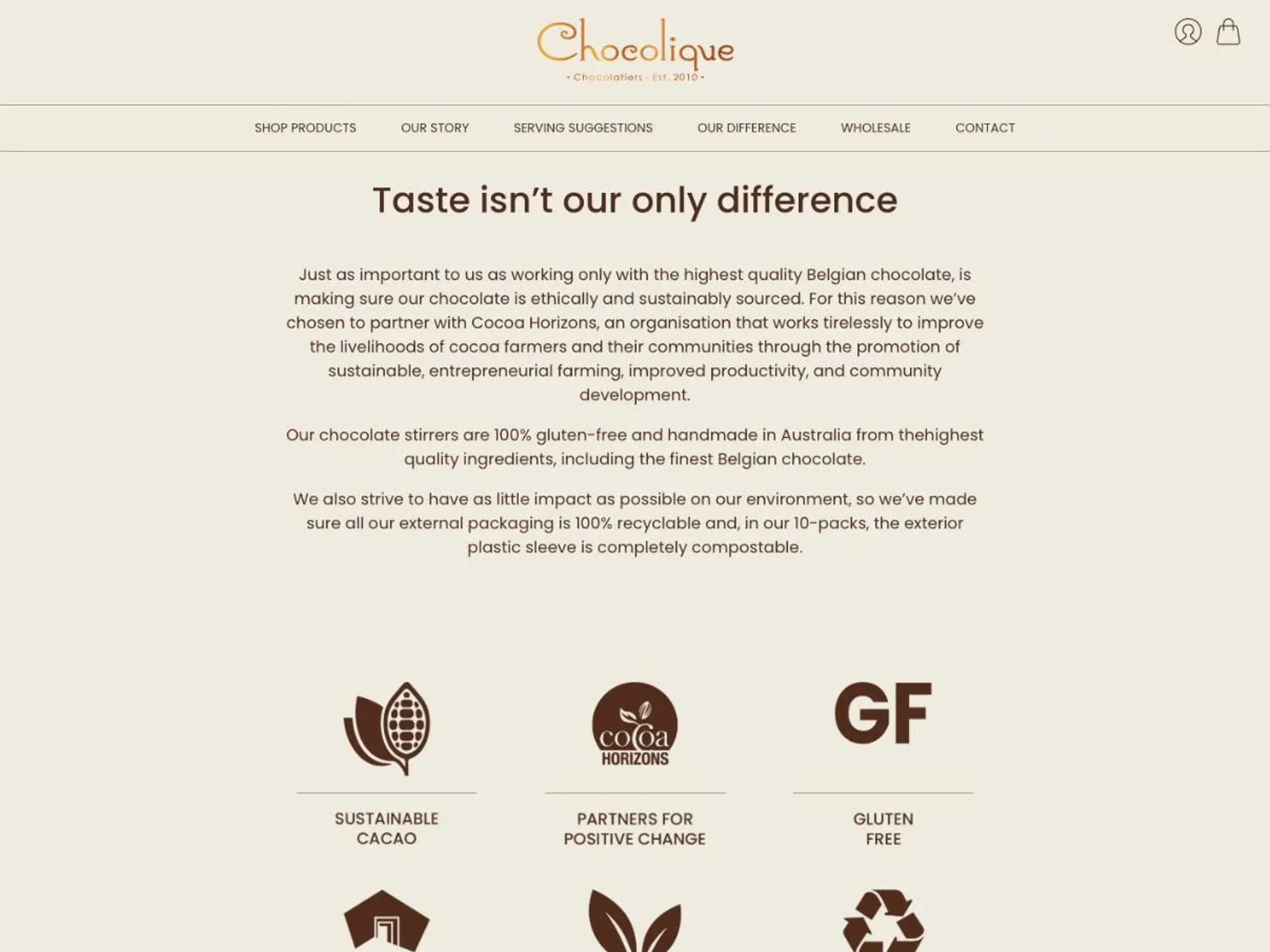 Another page from the Chocolique site