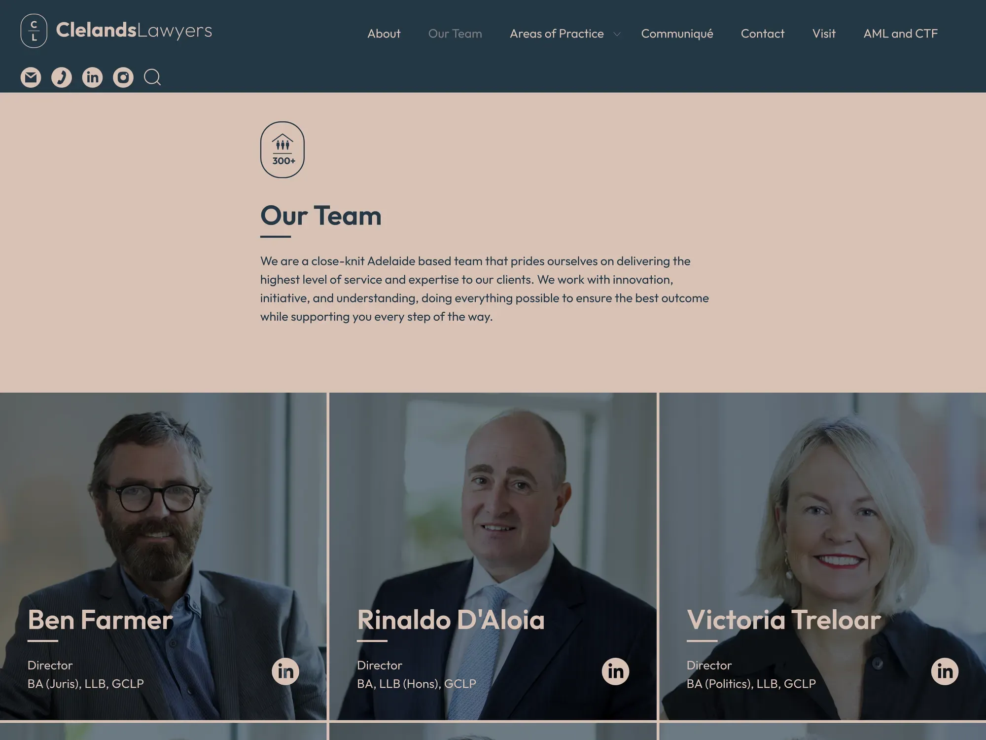 Another page from the Clelands Lawyers site