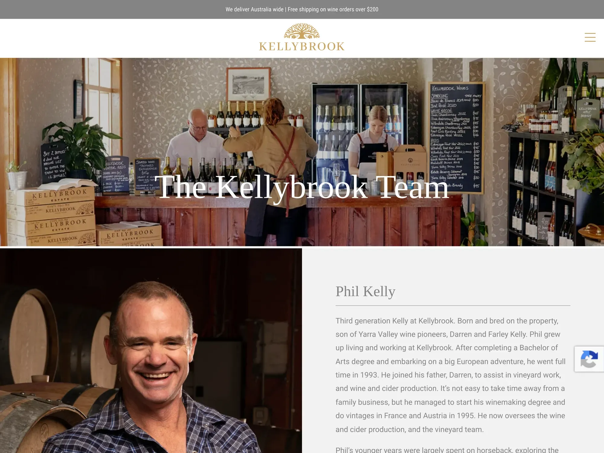 Another page from the Kellybrook Winery site