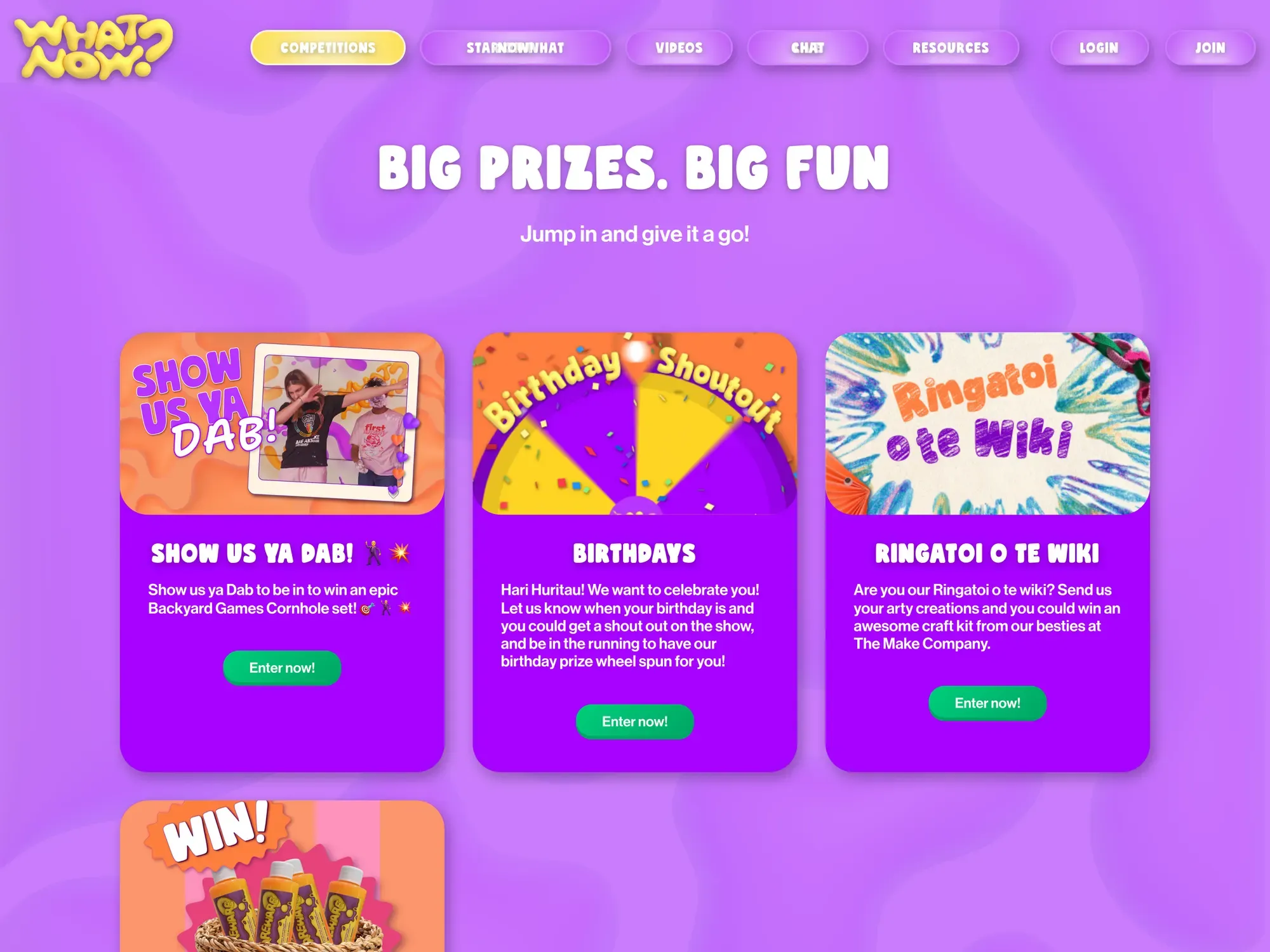 Another page from the What Now site